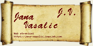 Jana Vašalić vizit kartica